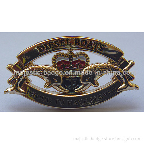 Diesel Boats Gold Plating Laple Pin (MJ-PIN-087)